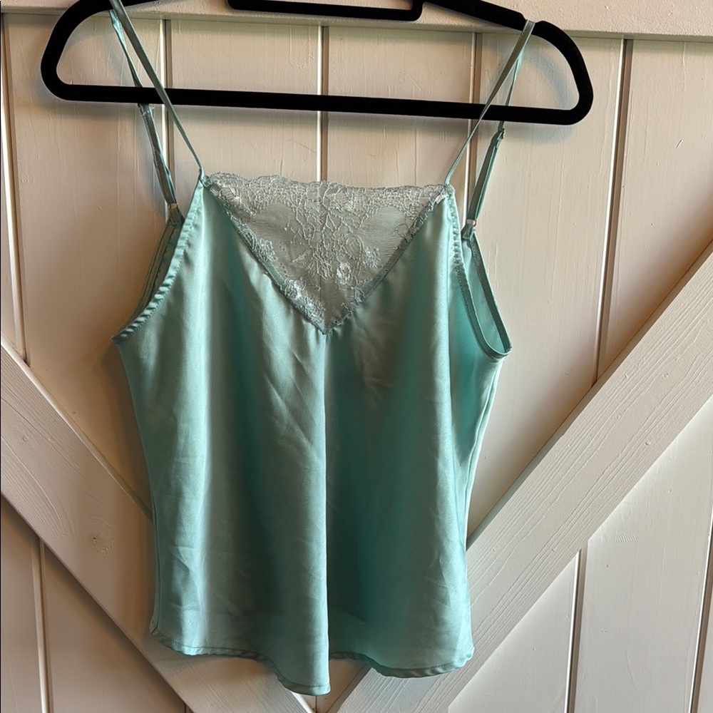 Sam Edelman Aqua Camisole with Lace